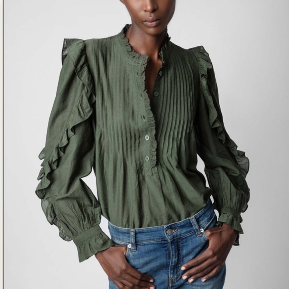 Zadig & Voltaire Timmy Tomboy Ruffled Tunic size XS - Picture 1 of 6